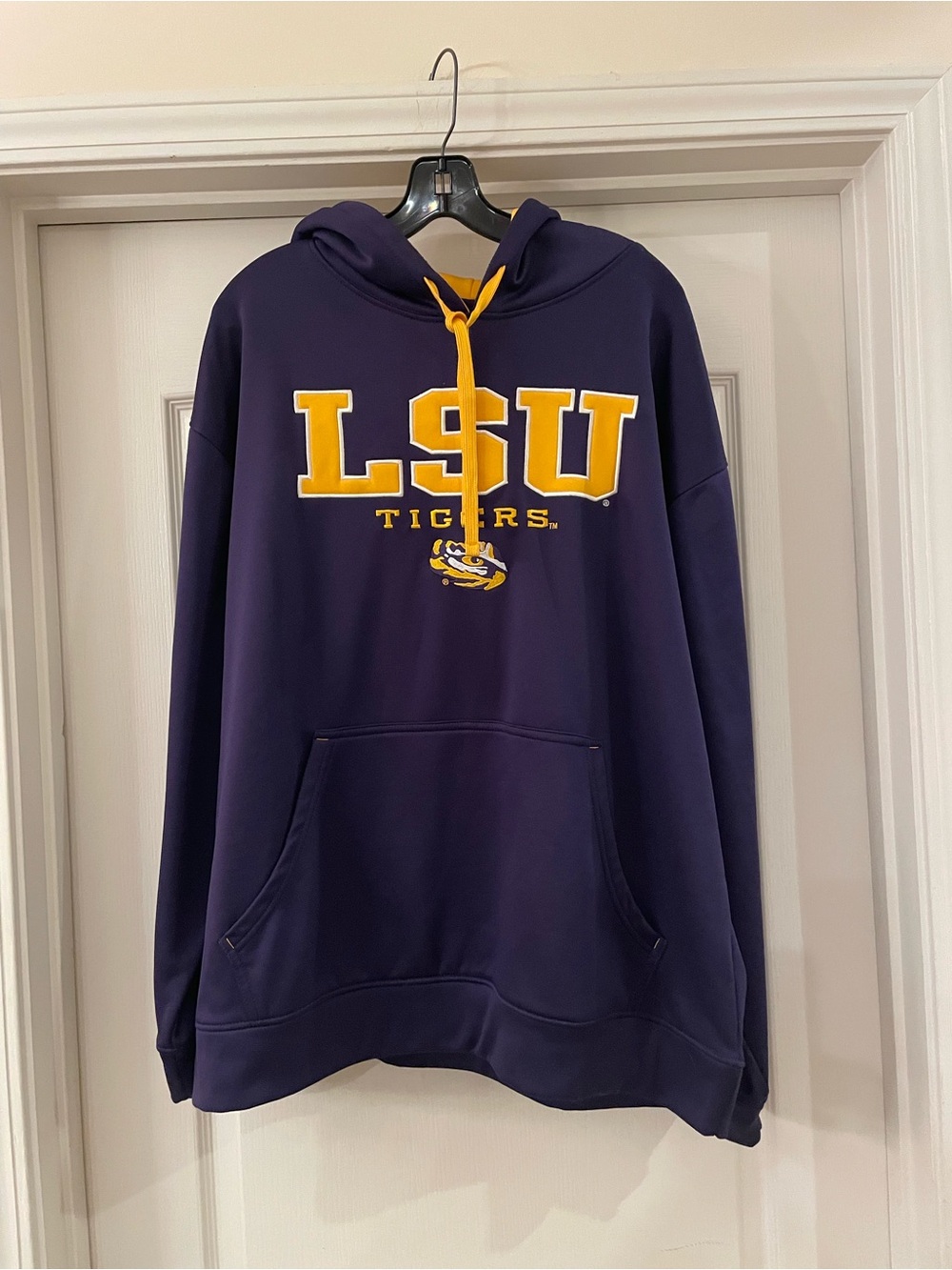 LSU Tigers Purple & Gold Hoodie Sweatshirt Size XL